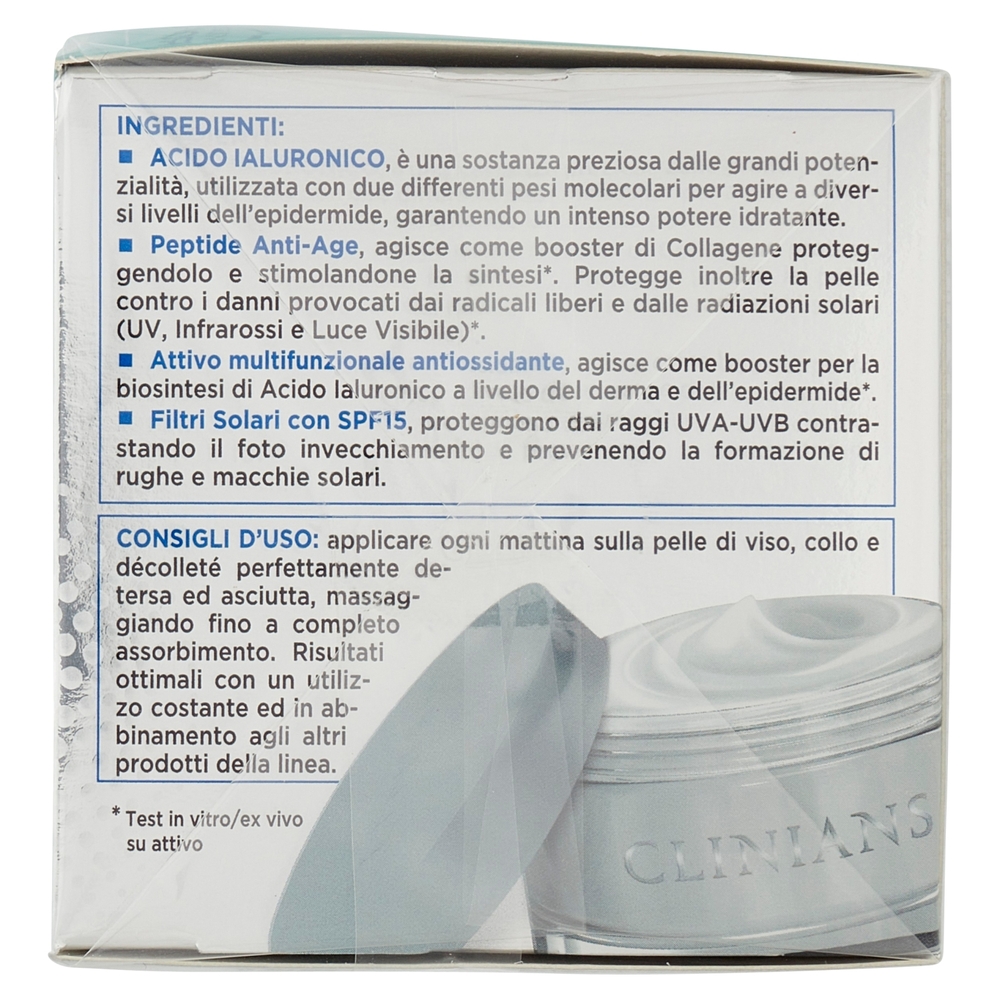 Clinians Intense A Lifting Rughe Trattamento Giorno Antirughe SPF 15 Acido Ialuronico 50 mL